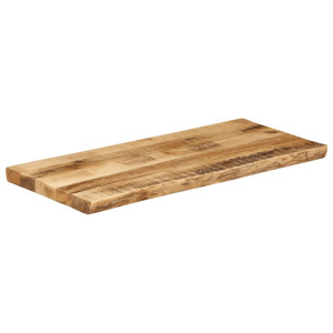 Tablero de mesa borde natural madera maciza mango 80x40x3.8 cm H