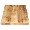 Tablero de mesa borde natural madera maciza mango 80x40x3.8 cm 4