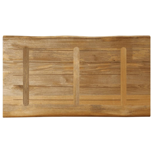 Tablero de mesa borde natural madera maciza mango 120x60x3.8 cm M 5