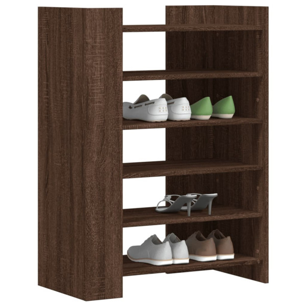 Mueble zapatero madera ingeniería marrón roble 74.5x37.5x100 cm M 3