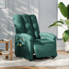 Sillón reclinable de masaje eléctrico tela verde oscuro 1