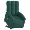 Sillón masaje eléctrico reclinable elevable tela verde oscuro 3