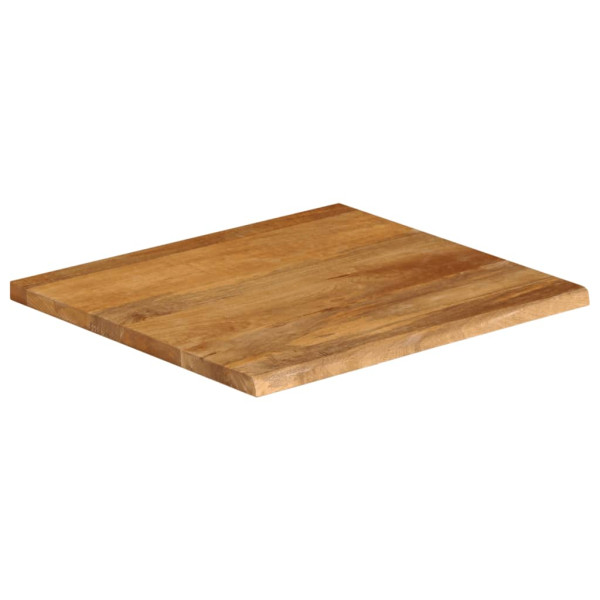 Tablero de mesa borde natural madera maciza mango 40x40x2.5 cm M 2