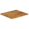 Tablero de mesa borde natural madera maciza mango 40x40x2.5 cm 2