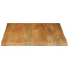 Tablero de mesa borde natural madera maciza mango 40x40x2.5 cm 4