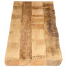 Tablero de mesa borde natural madera maciza mango 160x40x2.5 cm 4