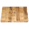 Tablero de mesa borde natural madera maciza mango 100x60x2.5 cm 4