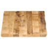 Tablero de mesa borde natural madera maciza mango 120x60x2.5 cm 4