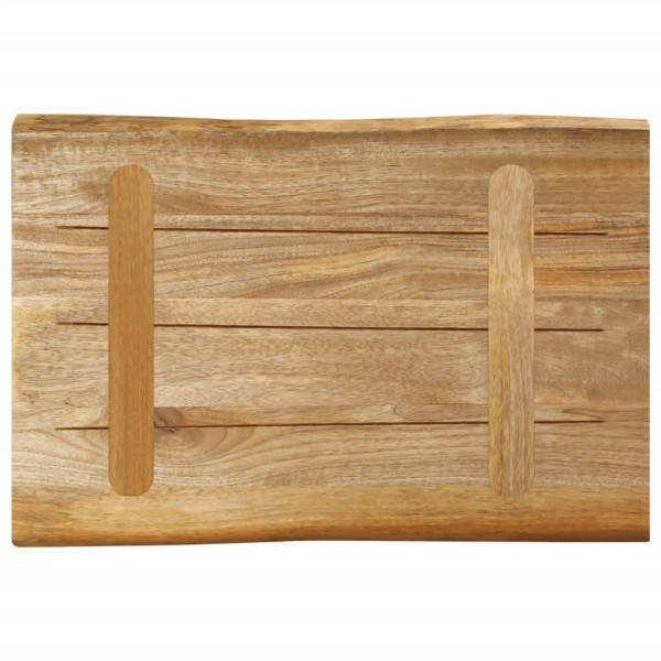 Tablero de mesa borde natural madera maciza mango 50x40x3.8 cm M 5