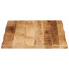 Tablero de mesa borde natural madera maciza mango 70x60x3.8 cm 4