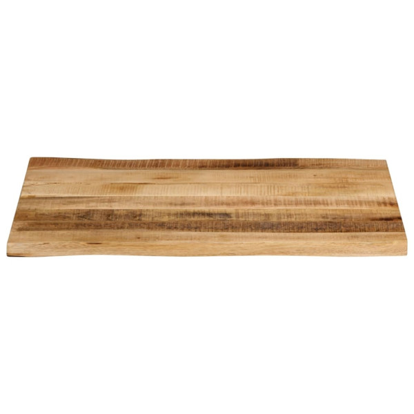 Tablero de mesa borde natural madera maciza mango 90x60x3.8 cm M 3