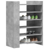 Mueble zapatero madera ingeniería gris hormigón 74.5x37.5x100cm 3