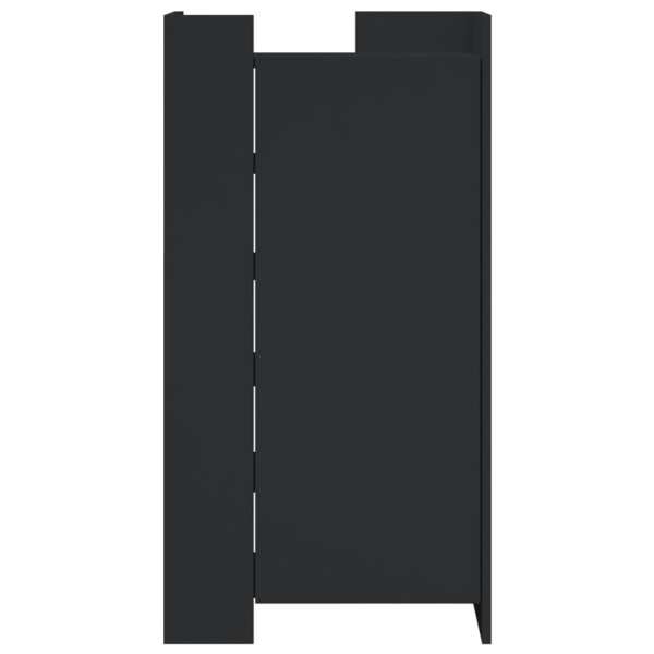 Mueble zapatero madera de ingeniería negro 52x37.5x100 cm M 4