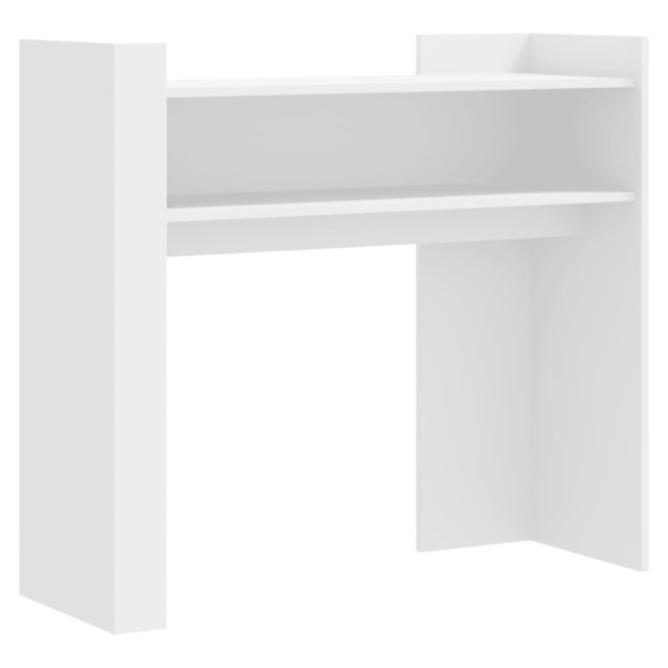 Mesa consola de madera de ingeniería blanca 100x35x90 cm M 2