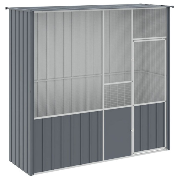 Gaiola p/ pássaros 215x78x200 cm aço galvanizado antracite M 2