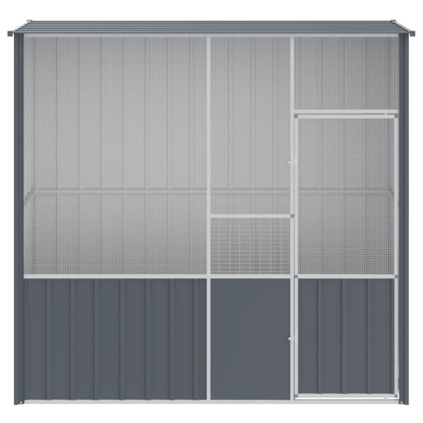 Gaiola p/ pássaros 215x78x200 cm aço galvanizado antracite M 3