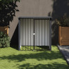 Caseta perros con tejado acero galvanizado negro 110x103x109 cm 1