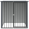 Caseta perros con tejado acero galvanizado negro 110x103x109 cm 3