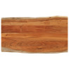 Borda de mesa retangular natural acacia 110x60x2.5 cm 1