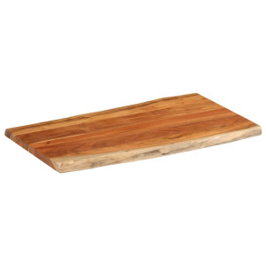Tablero de mesa rectangular borde natural acacia 110x60x2.5 cm H