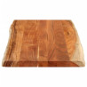 Tablero de mesa rectangular borde natural acacia 110x60x2.5 cm 4