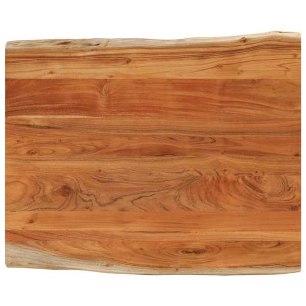 Tablero de mesa rectangular borde natural acacia 100x80x2.5 cm D
