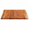 Tablero de mesa rectangular borde natural acacia 100x80x2.5 cm 4