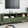 Móveis de TV 2 pcs 68x39x50.5 cm aço verde-azeitona 1