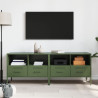 Móveis de TV 2 pcs 68x39x50.5 cm aço verde-azeitona 3