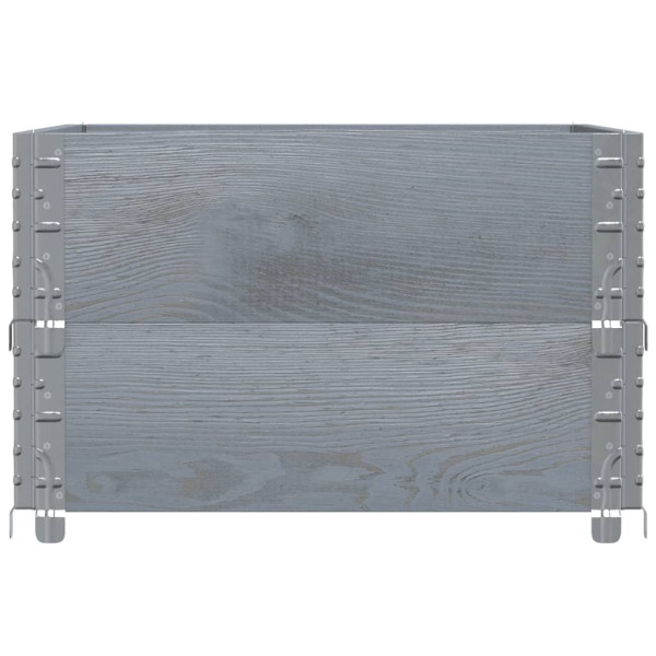 Jardinera de madera maciza de pino gris 80x60 cm M 4