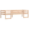 Estructura de cama infantil madera maciza de pino 90x190 cm 2