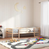 Estrutura de cama infantil 90x190 cm madeira de pinho maciça 3