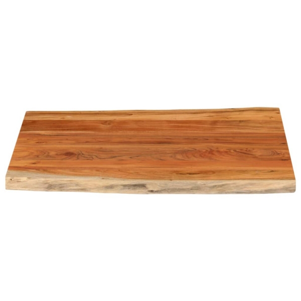 Tablero de mesa rectangular borde natural acacia 100x80x3.8 cm M 3