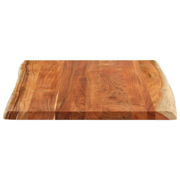 Tablero de mesa rectangular borde natural acacia 100x80x3.8 cm M 4