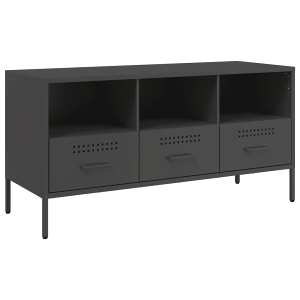 Mueble para TV acero laminado en frío negro 100.5x39x50.5 cm M 2