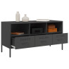 Mueble para TV acero laminado en frío negro 100.5x39x50.5 cm 5