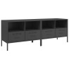 Mueble de TV 2 pzas acero laminado en frío negro 68x39x50.5 cm 2
