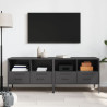 Mueble de TV 2 pzas acero laminado en frío negro 68x39x50.5 cm 3