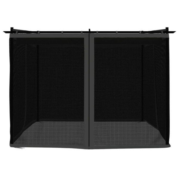 Gazebo com paredes de malha 3x3 m aço antracite M 4