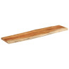 Tablero rectangular madera de acacia borde vivo 180x40x3.8 cm 2