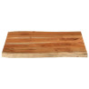 Tablero de mesa rectangular borde natural acacia 70x60x3.8 cm 3