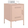 Mesitas de noche 2 unidades acero rosa 36x39x50.5 cm 3