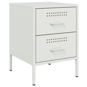 Mesa de cabeceira 36x39x50.5 cm aço branco H