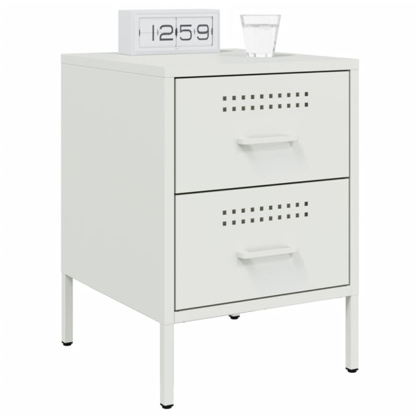 Mesa de cabeceira 36x39x50.5 cm aço branco M 4