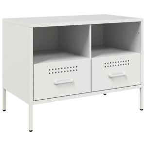 Mueble de TV acero laminado en frío blanco 68x39x50.5 cm H