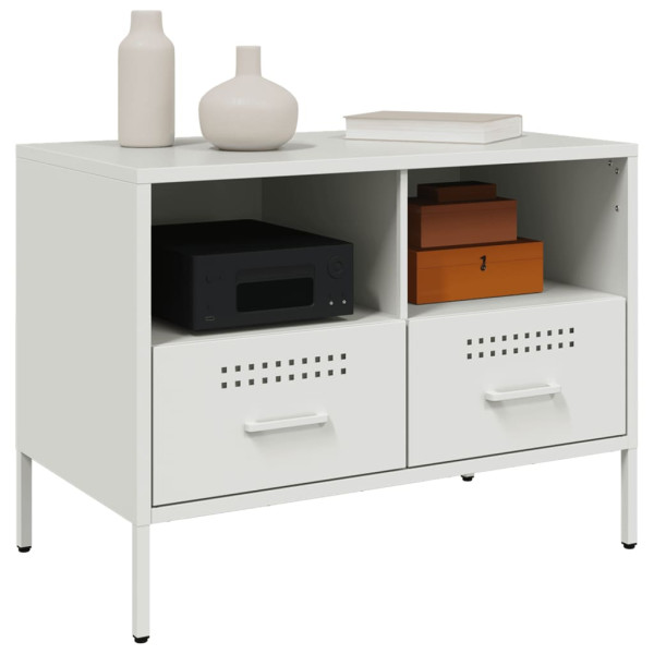 Mueble de TV acero laminado en frío blanco 68x39x50.5 cm M 4