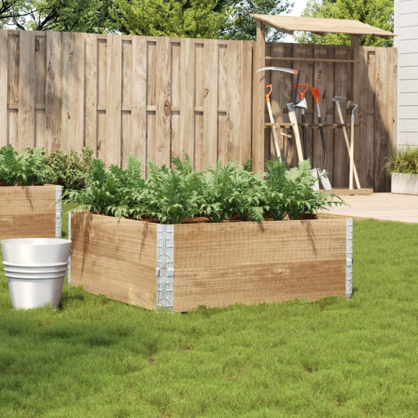 Jardinera de madera maciza de pino 100x100 cm D