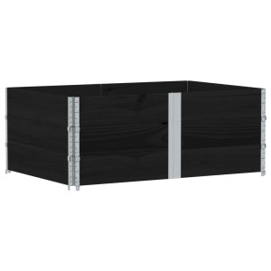 Vaso/floreira de jardim 150x100cm madeira de pinho maciça preto H