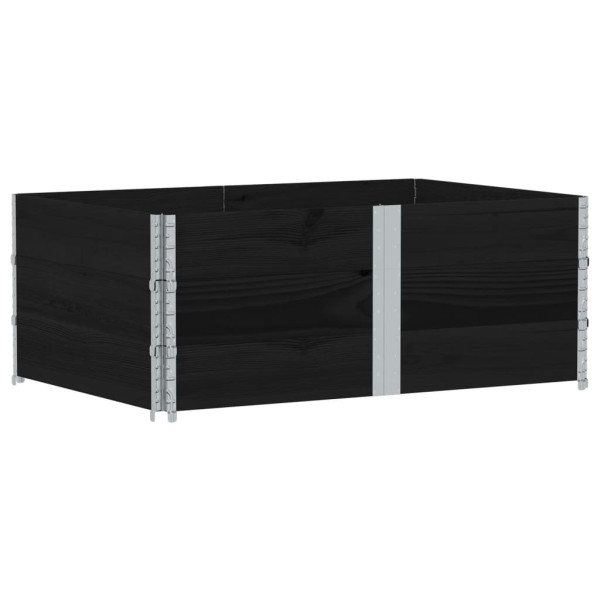 Vaso/floreira de jardim 150x100cm madeira de pinho maciça preto M 2