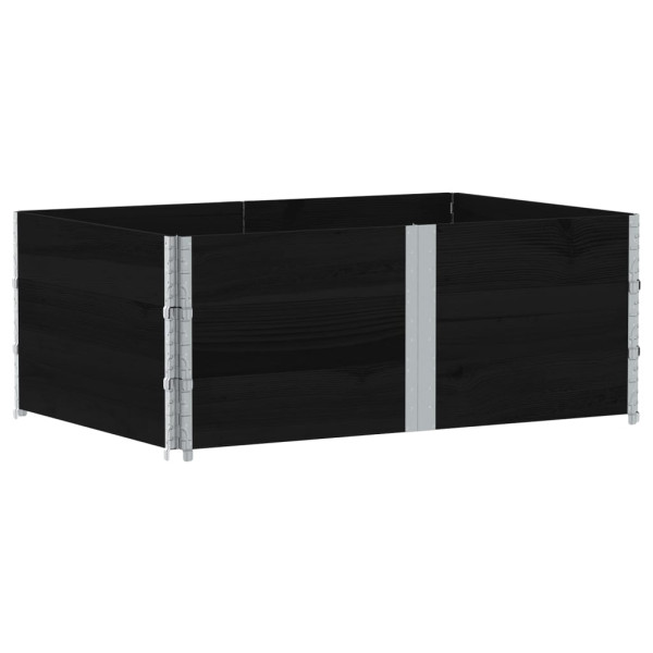 Vaso/floreira de jardim 150x100cm madeira de pinho maciça preto M 5